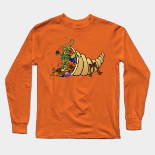 Thanksgiving Cornucopia Harvest Gift Basket Long Sleeve T-Shirt